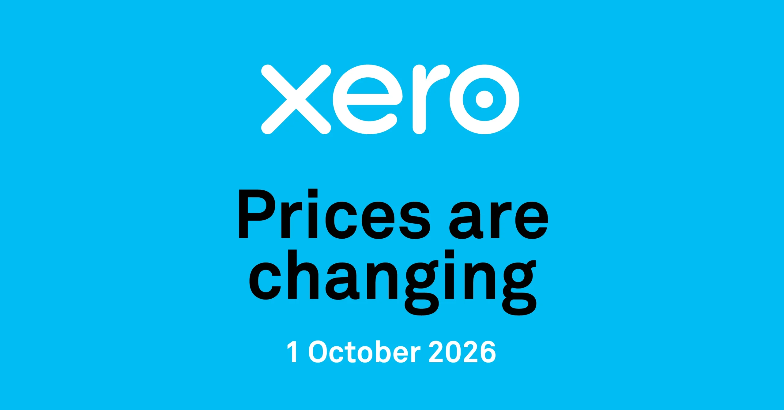 Xero Price Increases from Oct 1, 2026